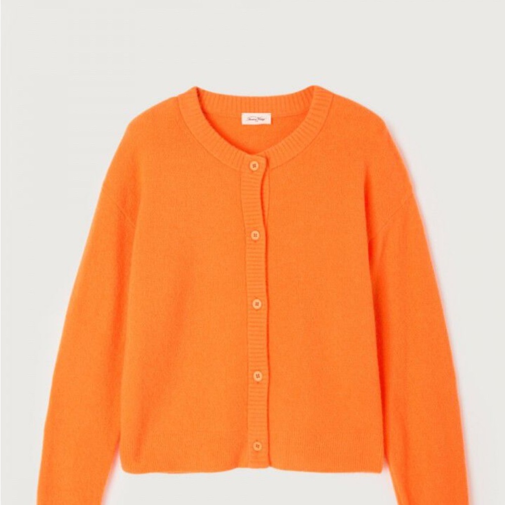 NWOT AMERICAN VINTAGE DAMSVILLE CARDIGAN SWEATER IN FLUORESCENT ORANGE
